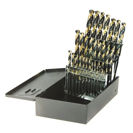 Drillco 29PC 3/8"SHANK DRILL SET 1/16-1/2 BY 64ths 1035N29